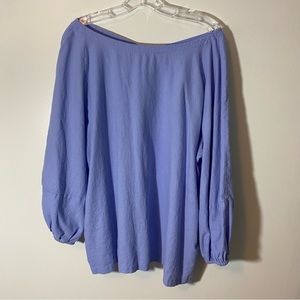 LOFT light blue Off-Shoulder Blouse